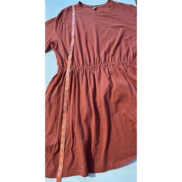 Old Navy NWT Waist Defined Slub-Knit Burnt Orange T-Shirt Dress NEW XXL - Picture 9 of 9